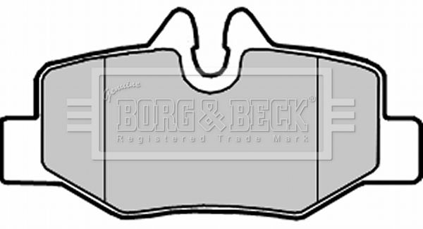 BORG & BECK stabdžių trinkelių rinkinys, diskinis stabdys BBP1958